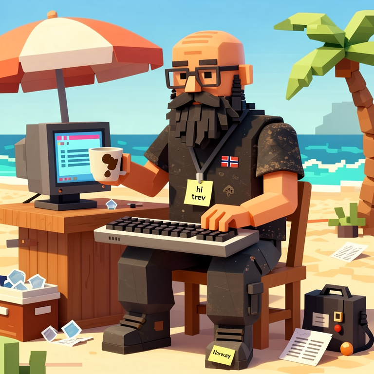 Lionyx as a tldr vim hater. On a beach